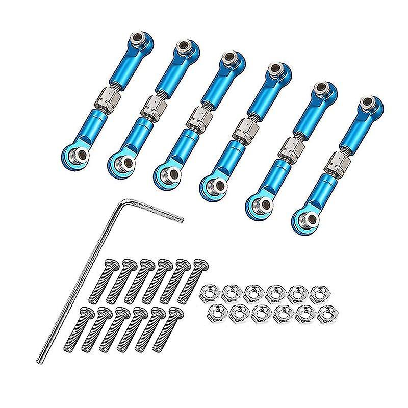6pcs einstellbare Metallgestänge Zugstange vorne / hinten Servo Link für A949 A959 A969 A979 K929 Rc Auto U