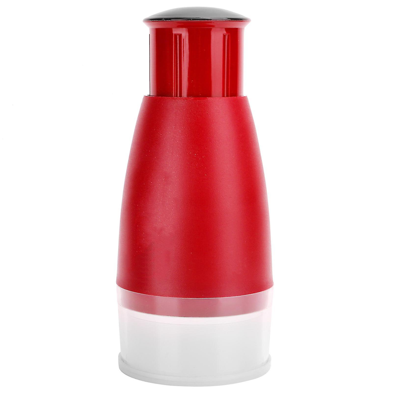 Manual Garlic Ginger Chopper Hand Press with 2 Plastic Boxes Red