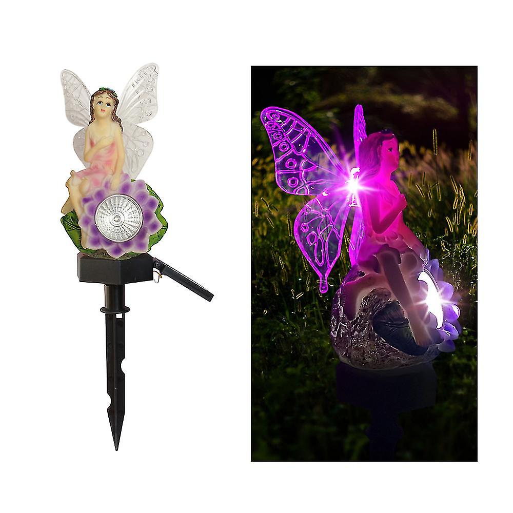 Solar Powered Lamp Outdoor Garden Wisteria Flower