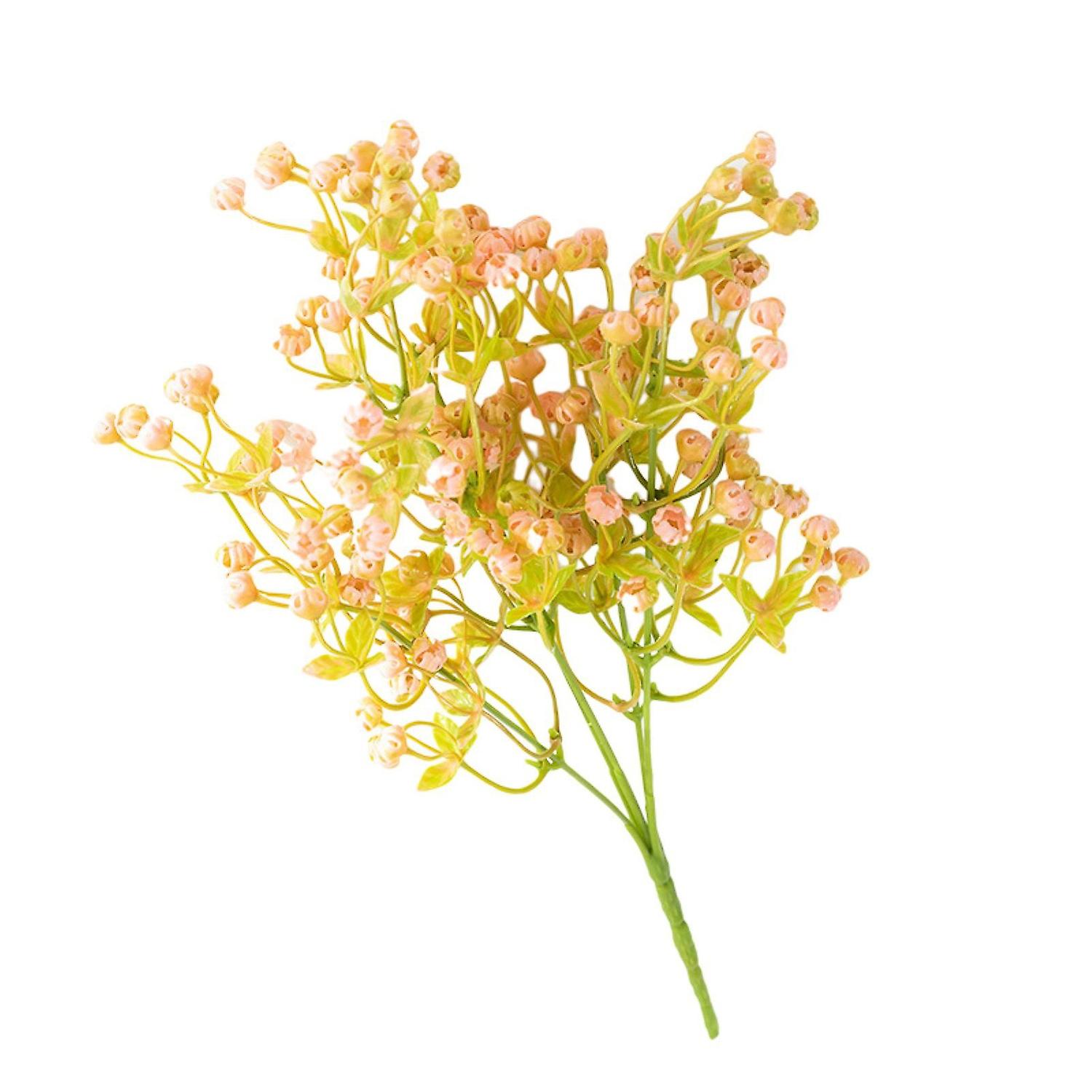 1 Branch Artificial Flower Realistic Touch Easy to Care Plastic 5 Forks 150 Heads Simulation Gypsoph