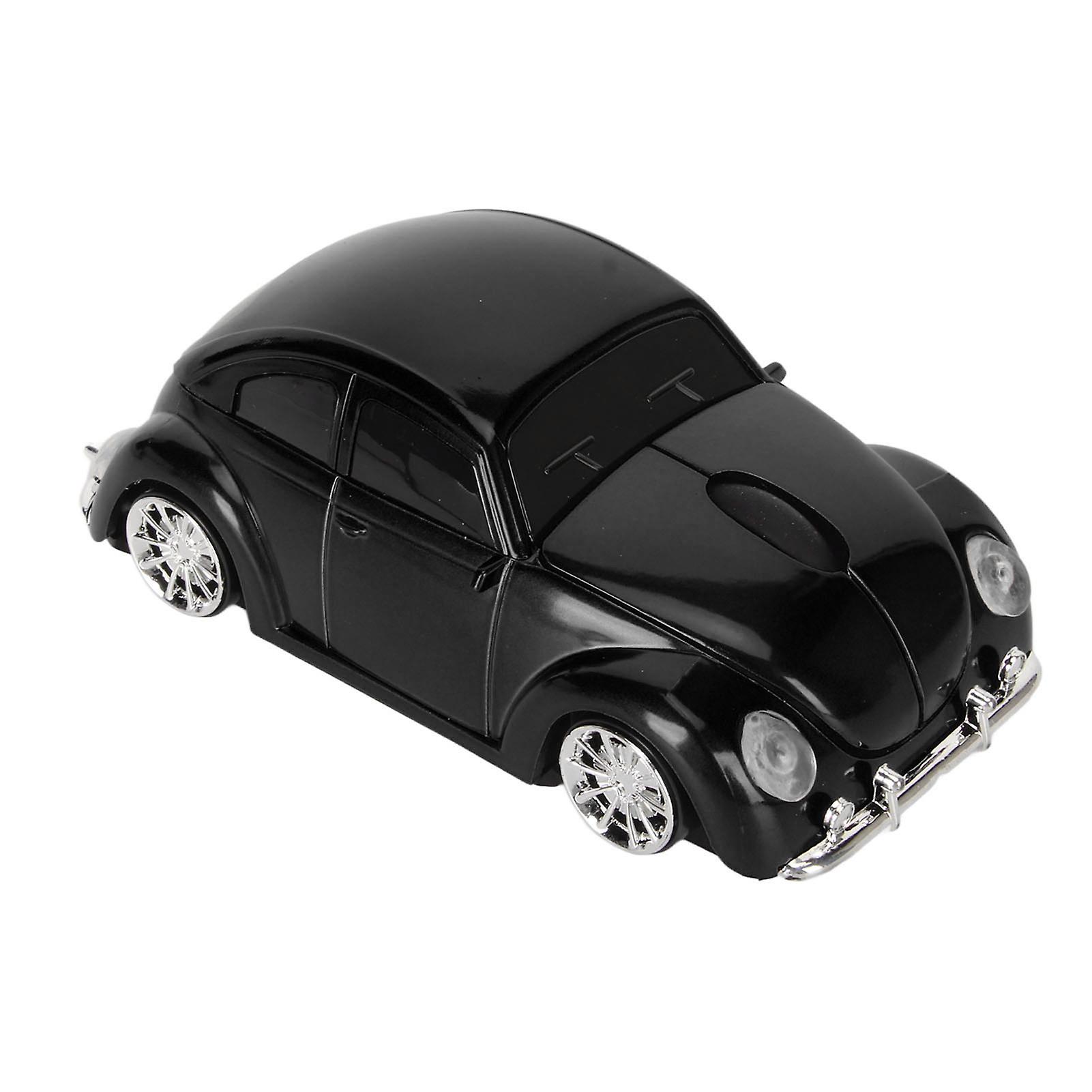 Wireless Mouse Red Sports Car Style 2.4GHz USB Receiver 1600DPI LED Headlamp Office Mouse for Laptop Desktop Computer Black 