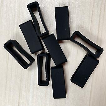 100PCS/Pack Silicone Buckle Ring Loop Holder for Smart Bracelet Watch Band,Size: 20mm
