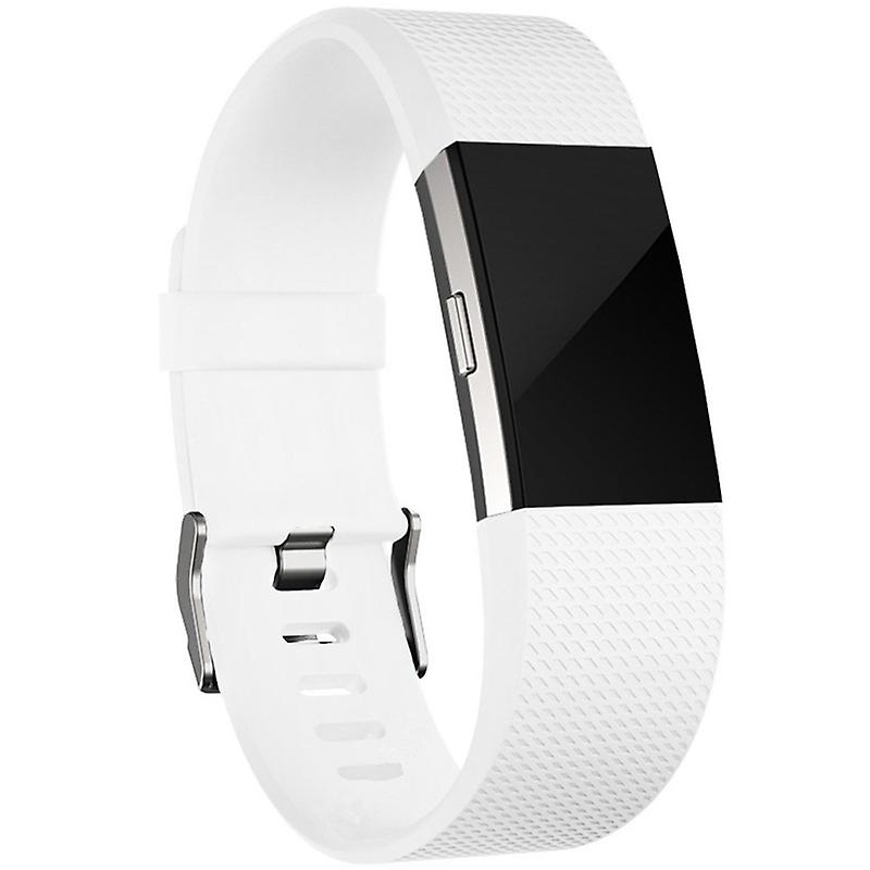 Textured Grid Pattern Smart Watch Band Sports Silicone Watch Strap for Fitbit Charge 2