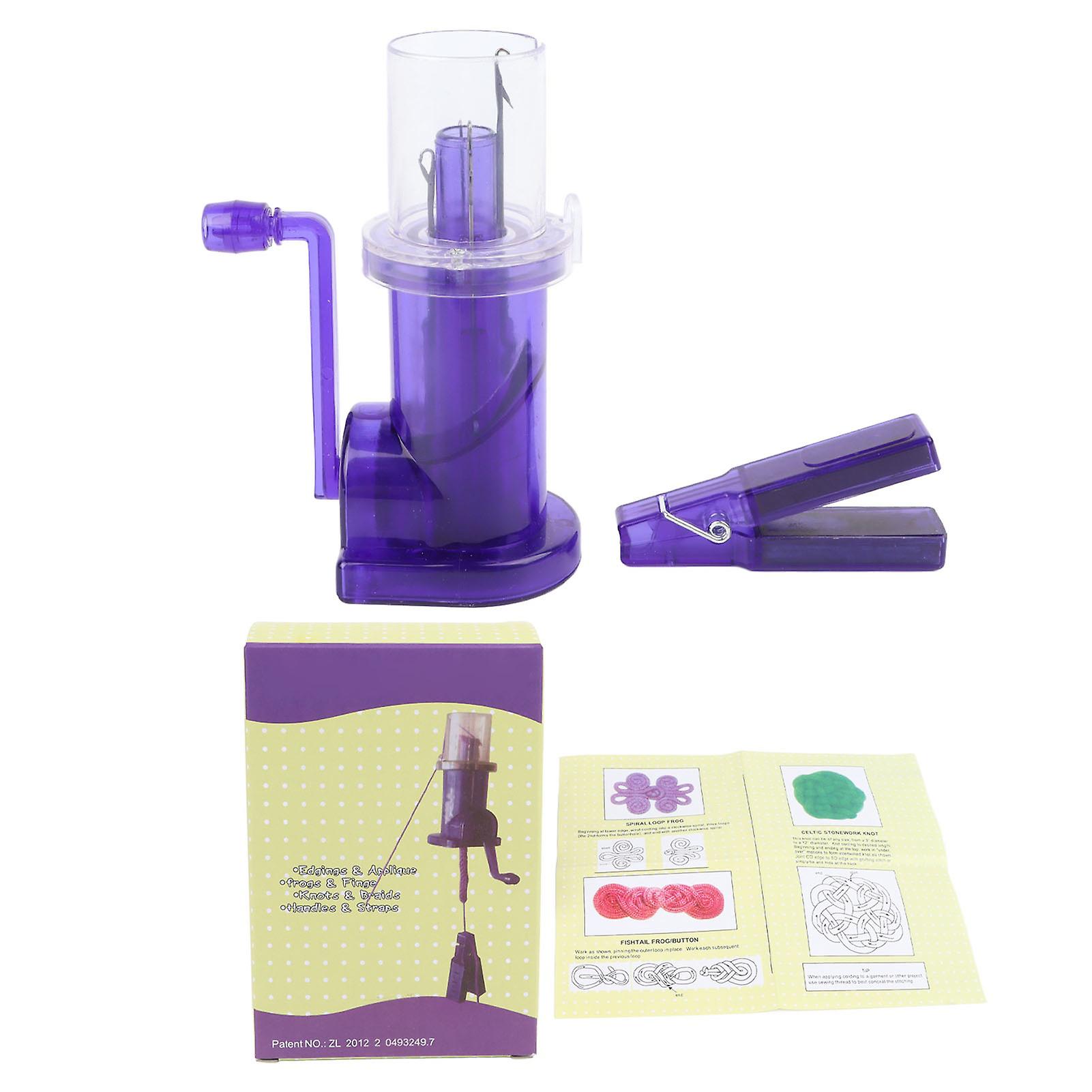 Portable Manual Spool Knitter for DIY Craft Embellish Knit Machine, Easy Operation Strong Plastic Lightweight Handheld Tool
