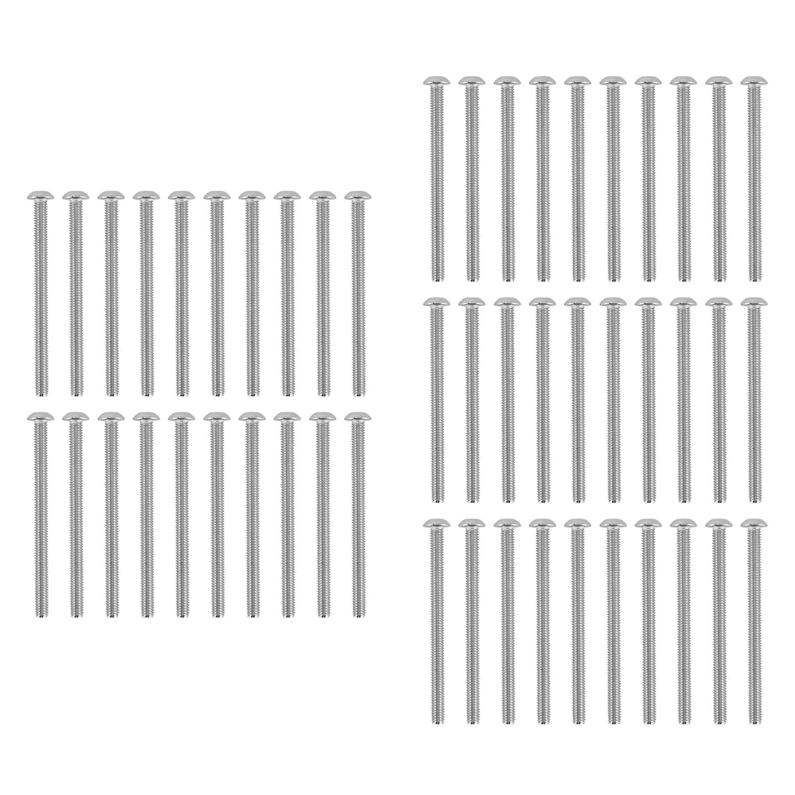 DTCY 50Pcs Button Head Socket Caps Screws Galvanized Steel M4 for Classified Instruments Electronics2802-0004-0055