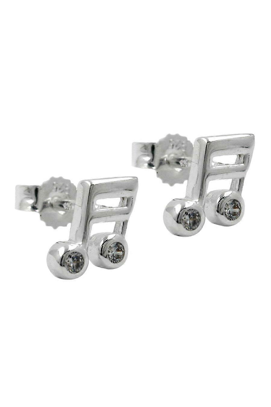 Stud Earrings Semiquaver Zirconia Silver 925 - Gl91641