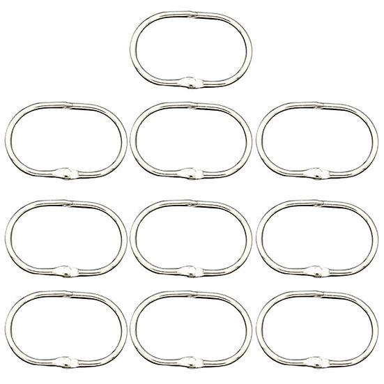 10stk badeværelse bruseforhæng ringe metal bruser kroge tæt lukket anti-drop glat glidende gardin ringe