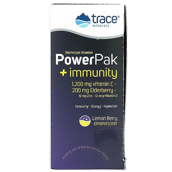 Trace Minerals ®, PowerPak + Immunity, Lemon Berry, 30 Packets, 0.19 oz (5.3 g) Each