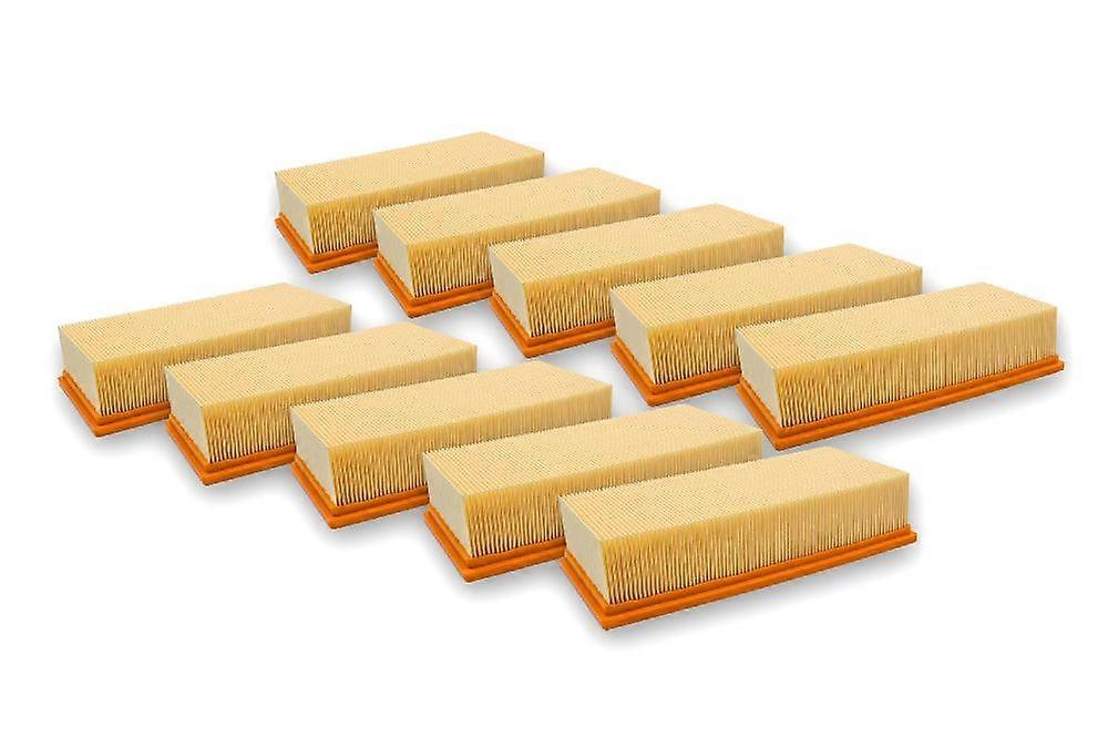 vhbw 10x Plochý skladaný filter kompatibilný s Kärcher IVC 60/24-2 Ap, IVC 60/30 Ap, NT 65/2 Ap, IVC 60/30 Ap M Z22 Vysávač - filtračná vložka