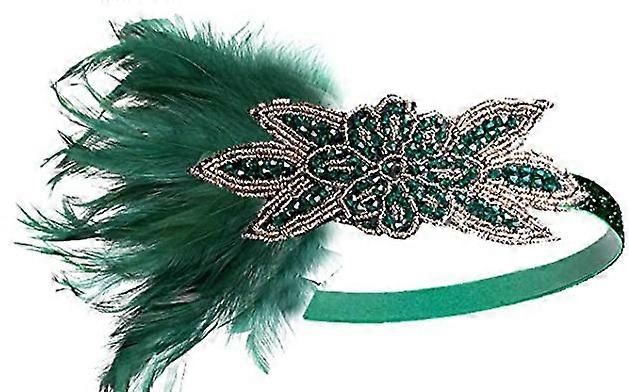 סרט ראש נוצות שנות ה -20 נצנצים אביזרי שיער לשיער של נערת השעשועים לנשים