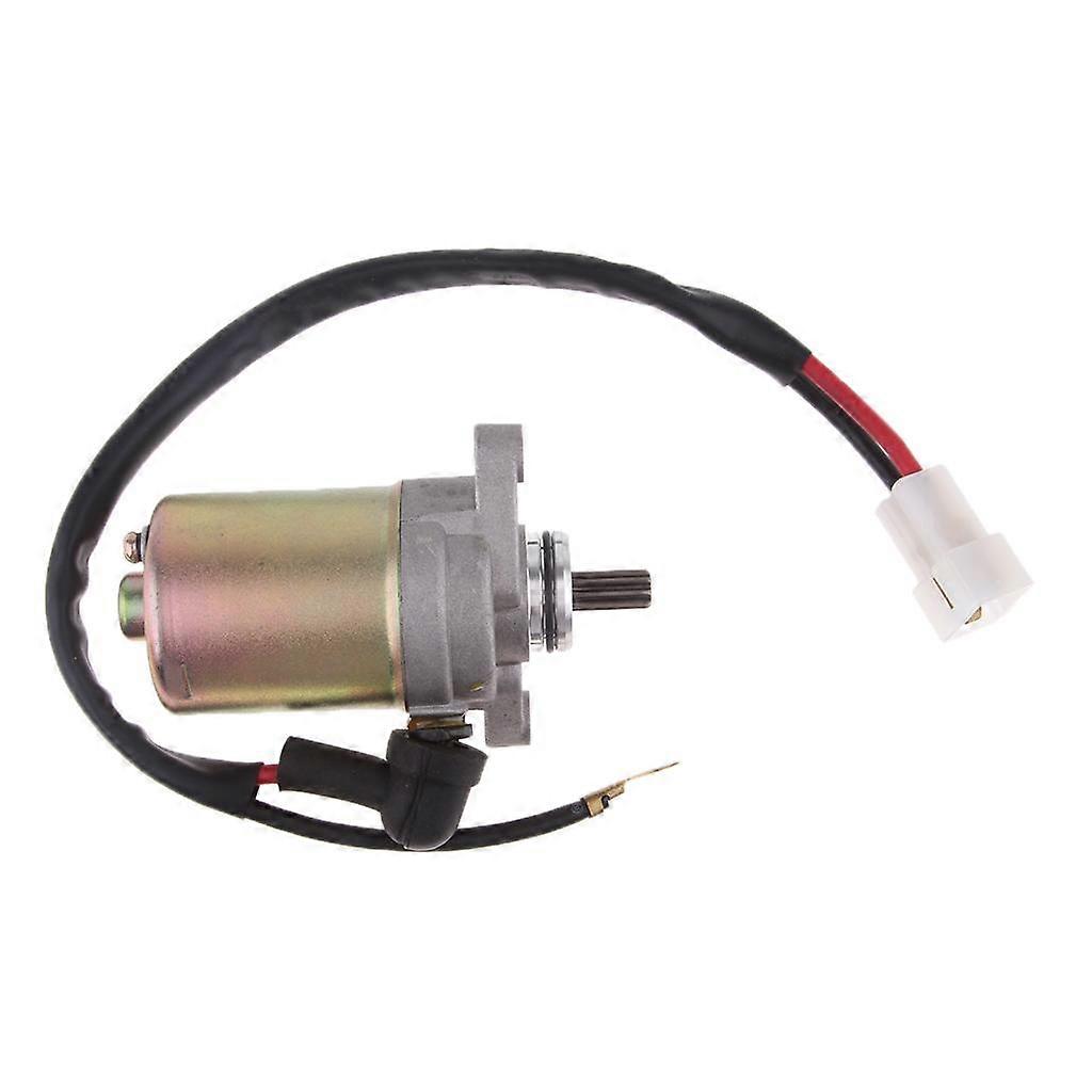 9T Car Starter Motor w/ Cable for YW50 CG50 JOG50 BWS50 1E40QMB