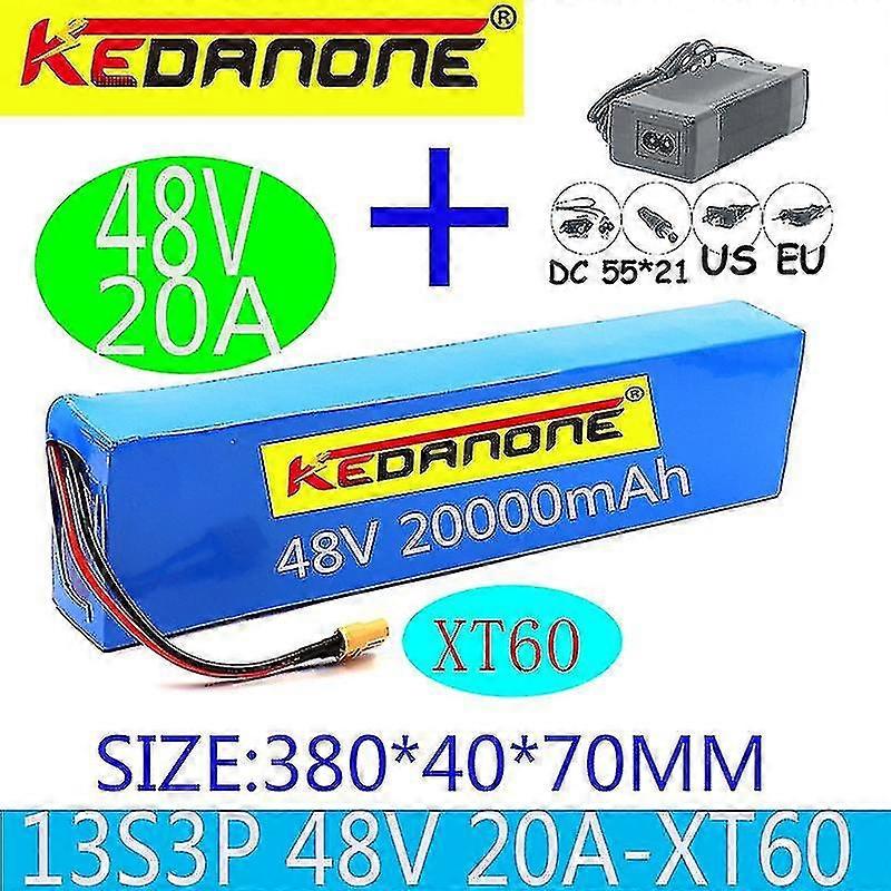 48v 20ah 1000watt 13s3p 18650 电池组 Mh1 54.6v 电动自行车电动 BicBattery 滑板车，带 25a 放电 BMS，带充电器