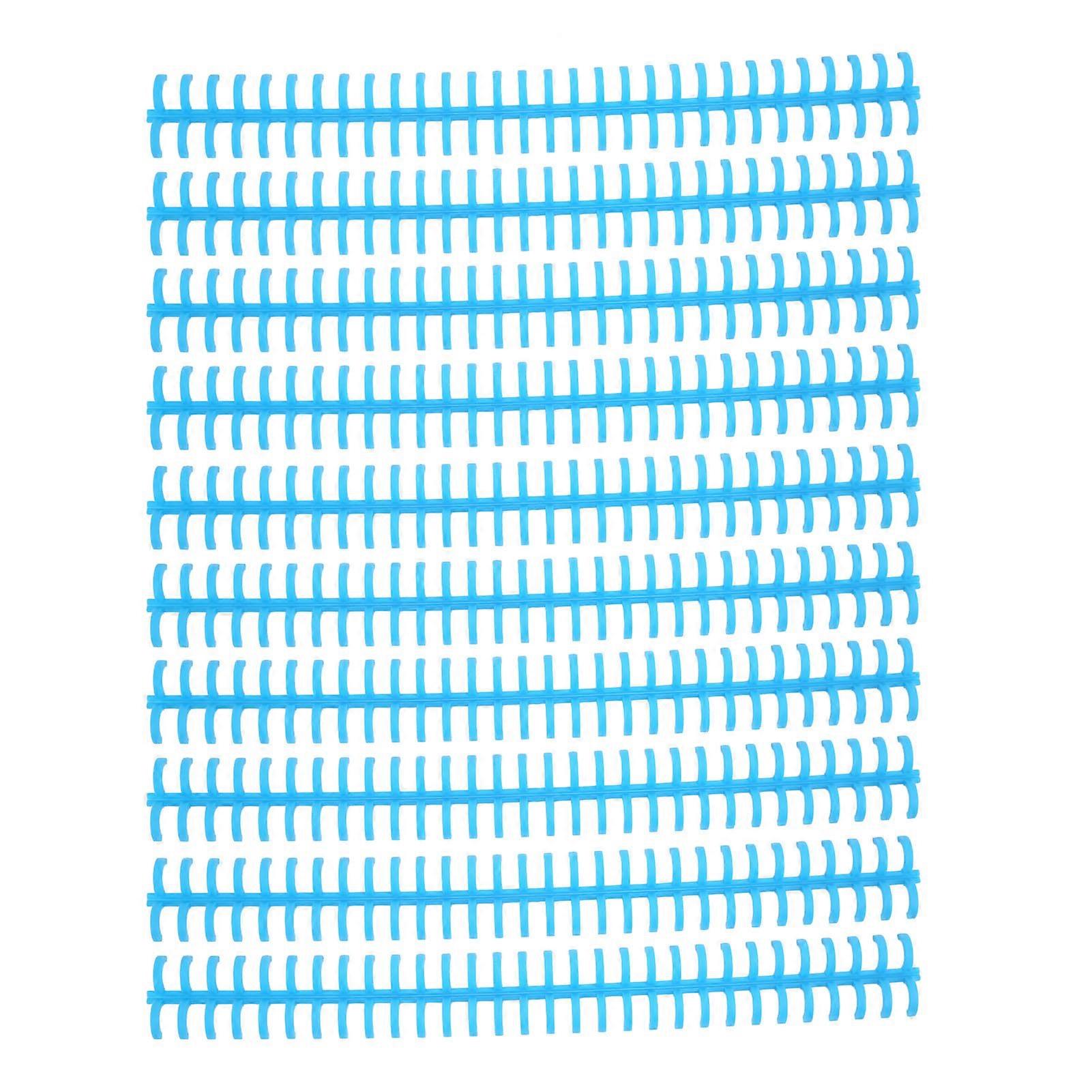 10 Pcs Loose Leaf Binding Spine 30 Hole Cuttable Wear Resistant PP Plastic 10mm Binding Comb for Student Office Blue
