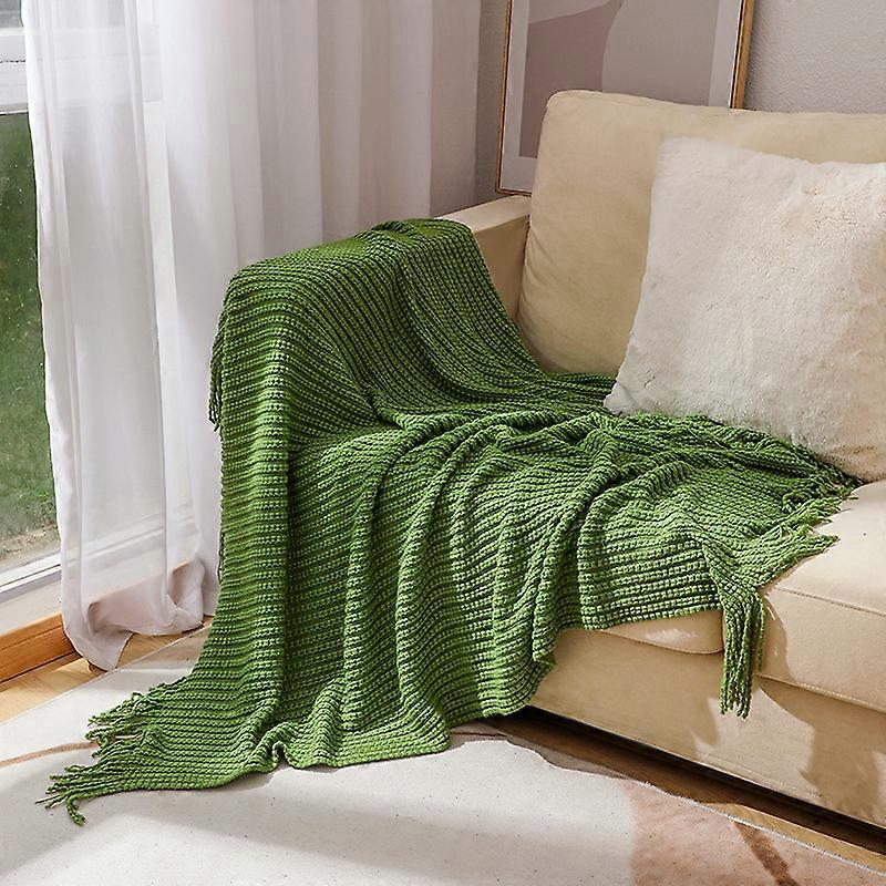 Knitted Blanket for Couch Sofa Bed, Soft Cozy Knit Blanket with