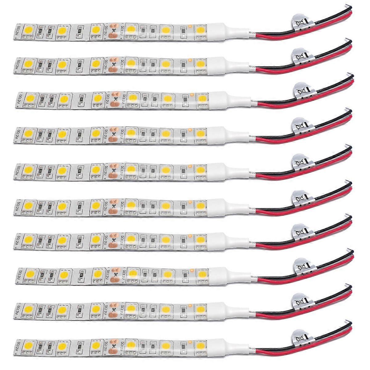 10Pcs 10Cm Waterproof Warm White 5050 Lights Dc 12V Boat Car