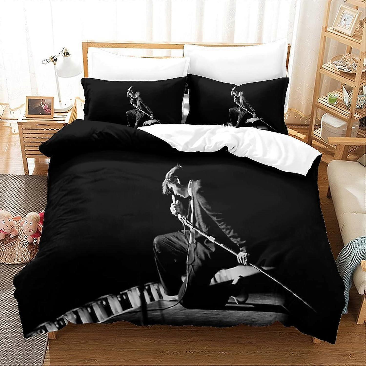 Yingd Elvis Presley Duvet Cover Set Soft Lightweight Microfiber 3 Piece Bedding Set with 2 Pillowcas
