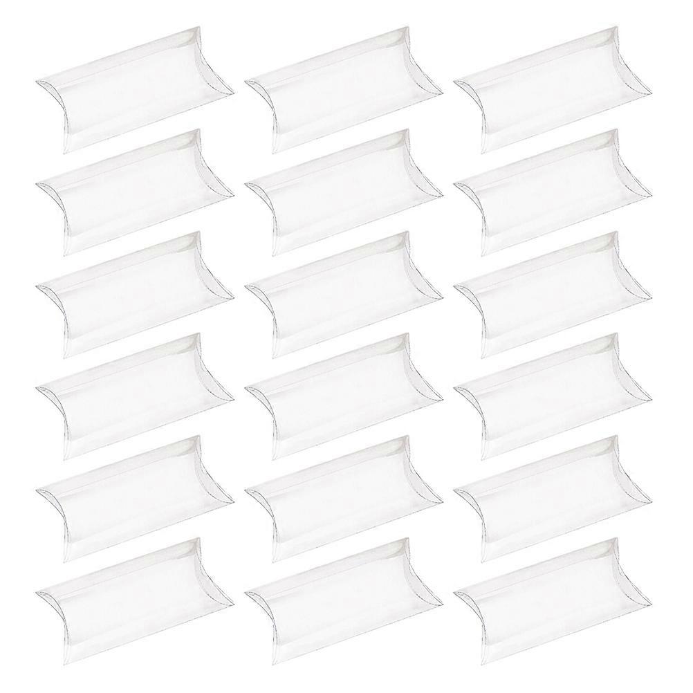 50pcs Clear Pillow Gift Boxes Candy Packaging Cases Pillow Shape Candy Case