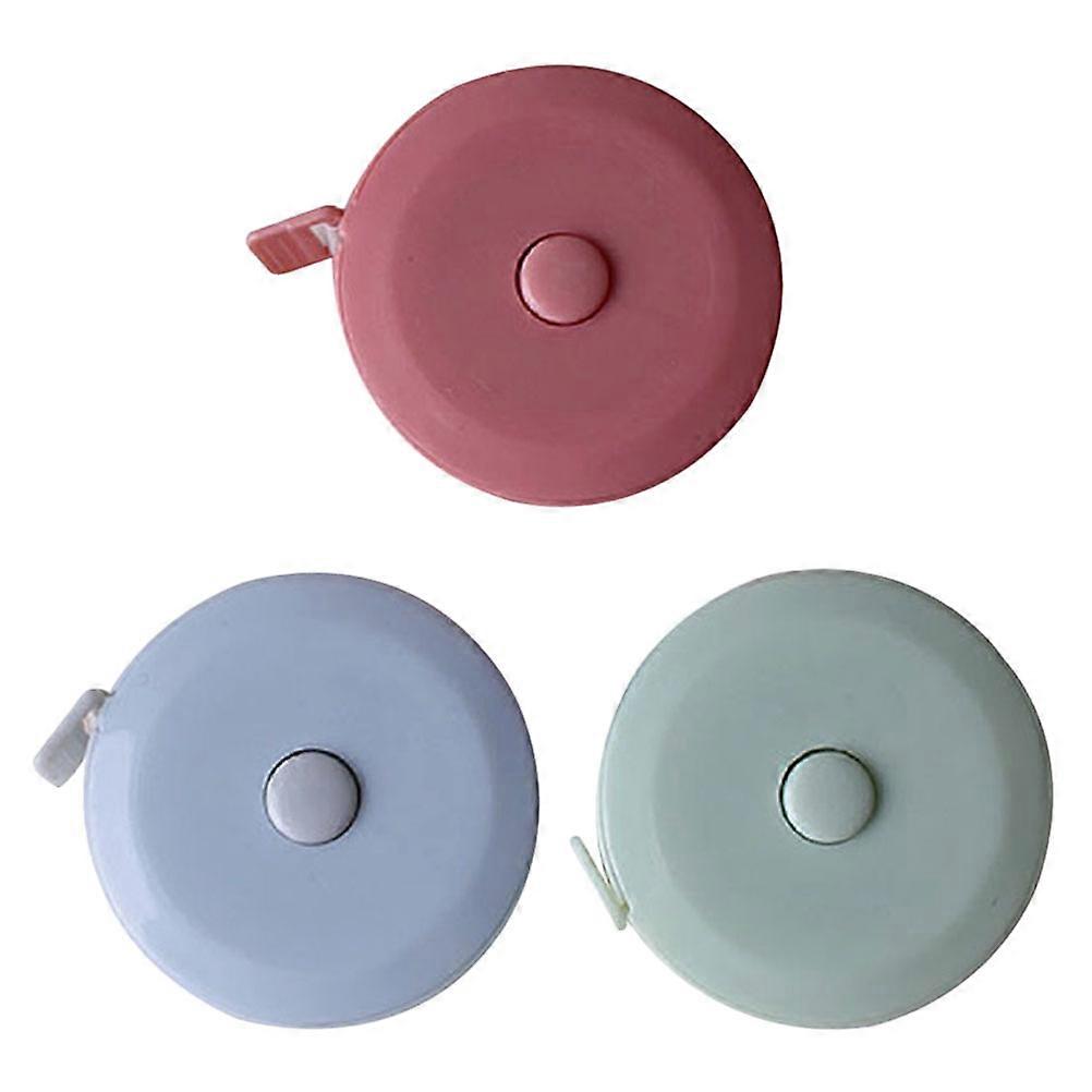 3pcs Retractable Measuring Tapes Multipurpose Tape Measures Sewing Tools
