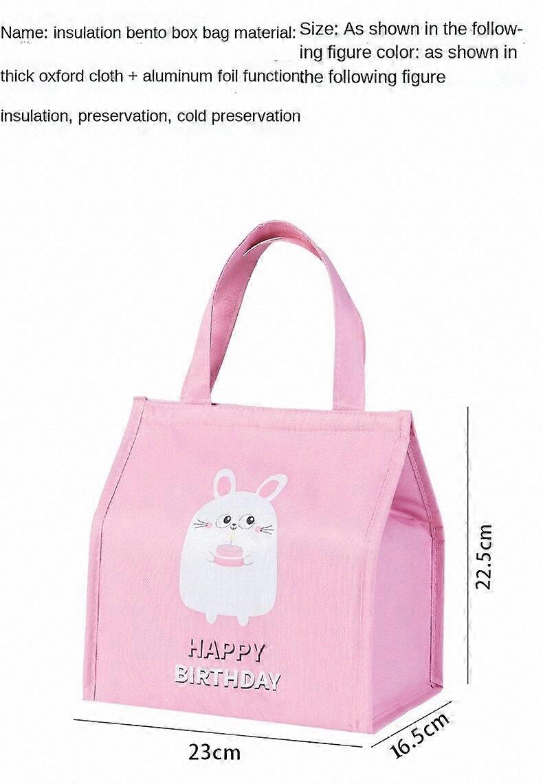 Practical Portable Lunch Bag Large Capacity Lunch Box Bag Cartoon Cute Rabbit Easy To Carry