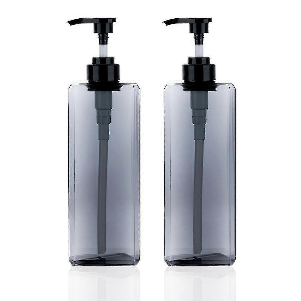 2pack 1000ml Pump Bottle Dispenser Refillable Square Dispenser Empty Pump Bottle For