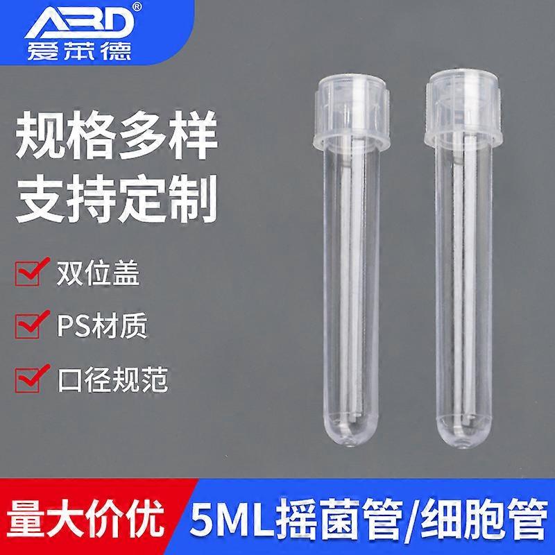 24pcs Test Tubes with Cap Plastic Sample Testing Tubes Cells Sample Liquids Tubes 5ml
