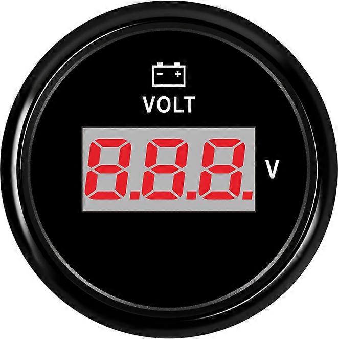 52MM Gauge Voltmeter 8-32V Marine Volt Meter Auto Voltmeter Universal Voltage Boat Automobile With Red Backlight 12V 24V