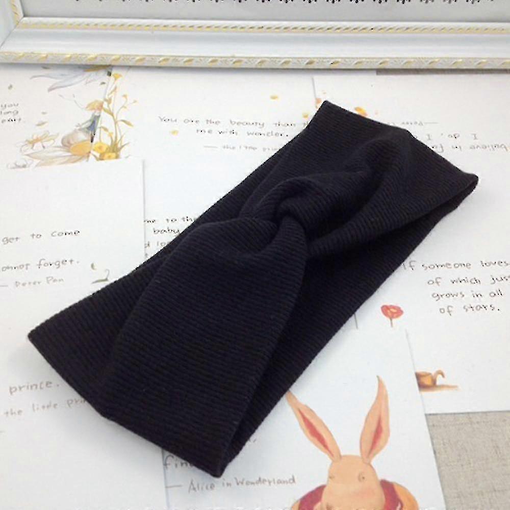 Headband Women, Solid Knitting Cross Knot Woolen Warm Headbands