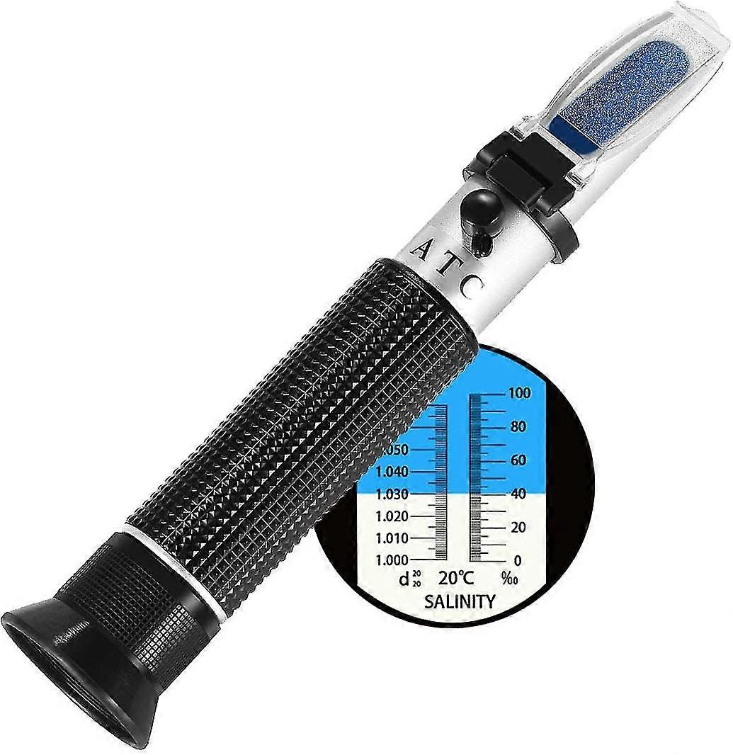 Salinity Refractometer, Salinity Measurement Tool (1.0-1.070 Sg/0-100ppt Salt)