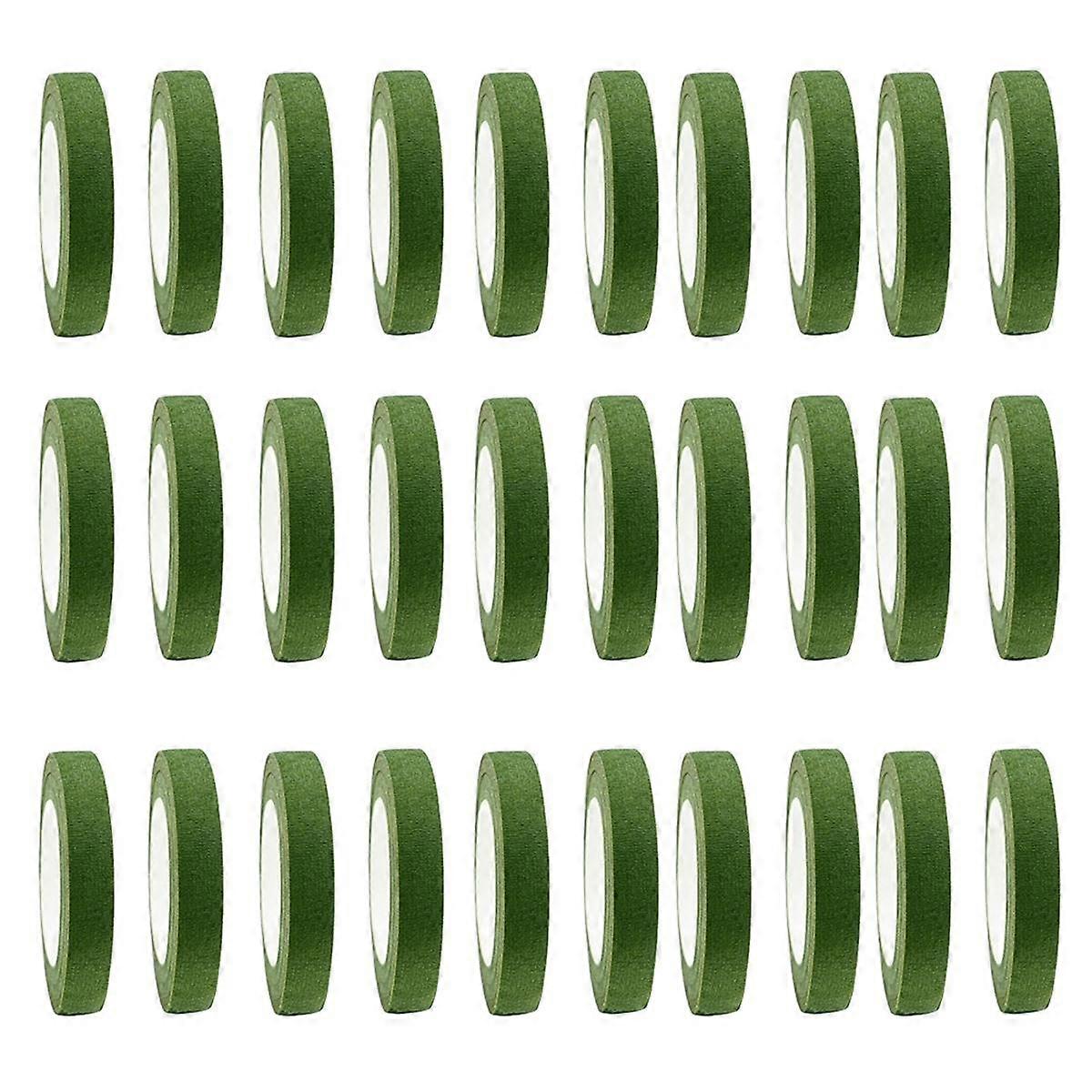30pcs Flower Tape Self-Adhesive Bouquet Flower Stem Paper Tape Stamen Packaging Flower Shop DIY