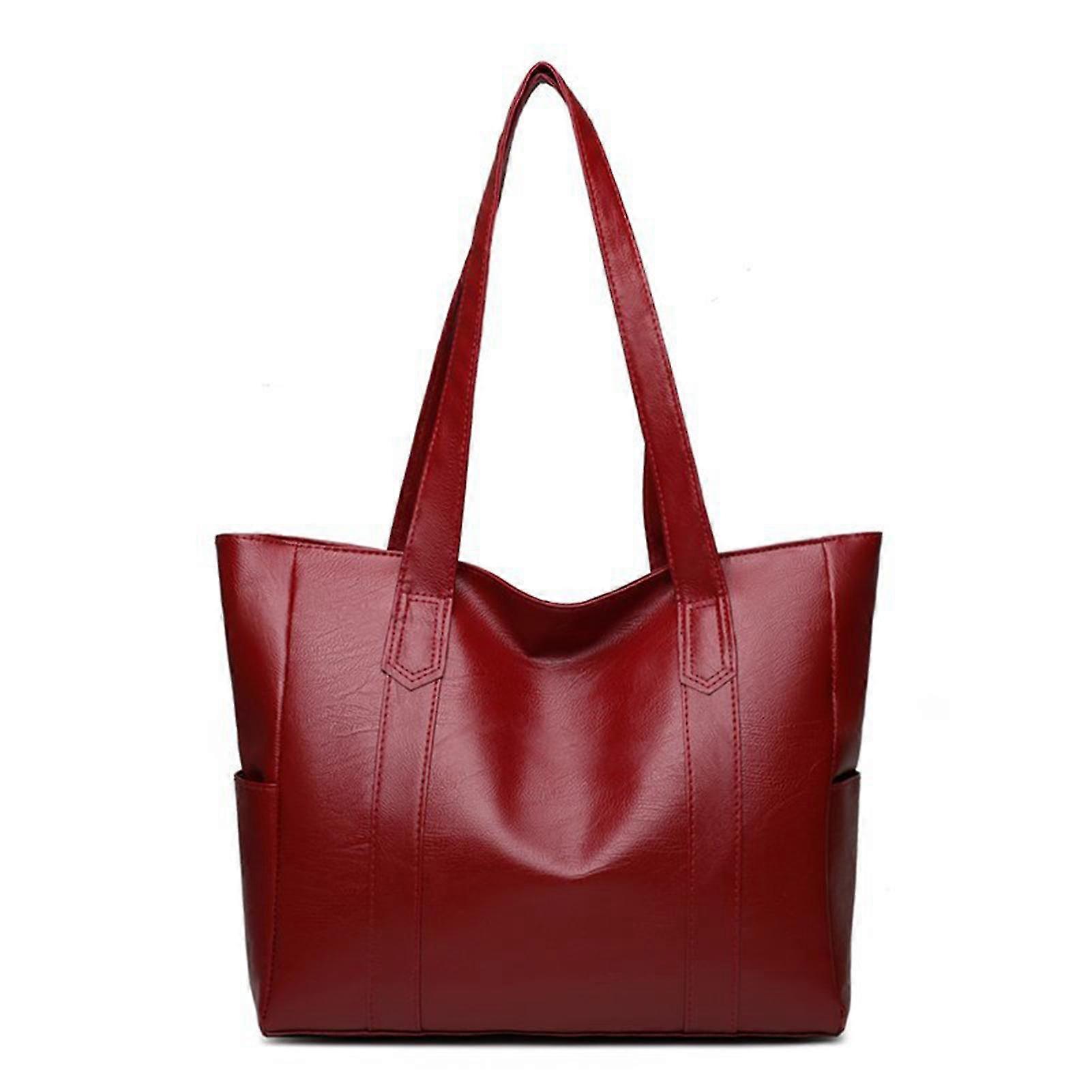 Women\'s Soft Tote Shoulder Bag Top Handle Clutch Purse With Multi-pocket For Mobile Phone Cosmetics Books
