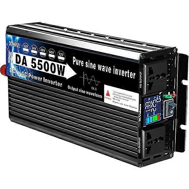 3500W/4500w/5500w Pure Sine Wave Inverter 24/48/60/72v To 220v Power Solar Inverters Voltage Converter Transformer Lcd Display