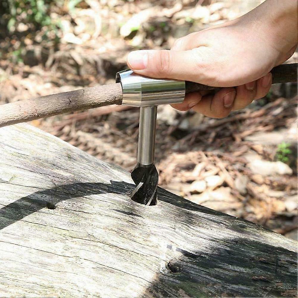 Wood Hand Drill Manual Auger Drill Bit Hole Maker Multitool with Sheath Outdoor
