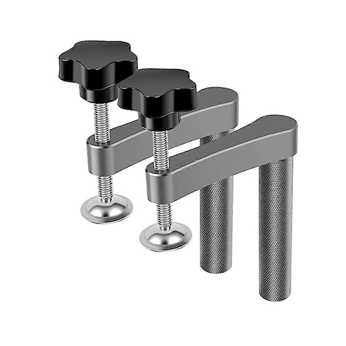 2x Bench Dog Clamps – 20mm Dog Hole Clamps, Adjustable Woodworking Workbench Stops, Brass/Steel