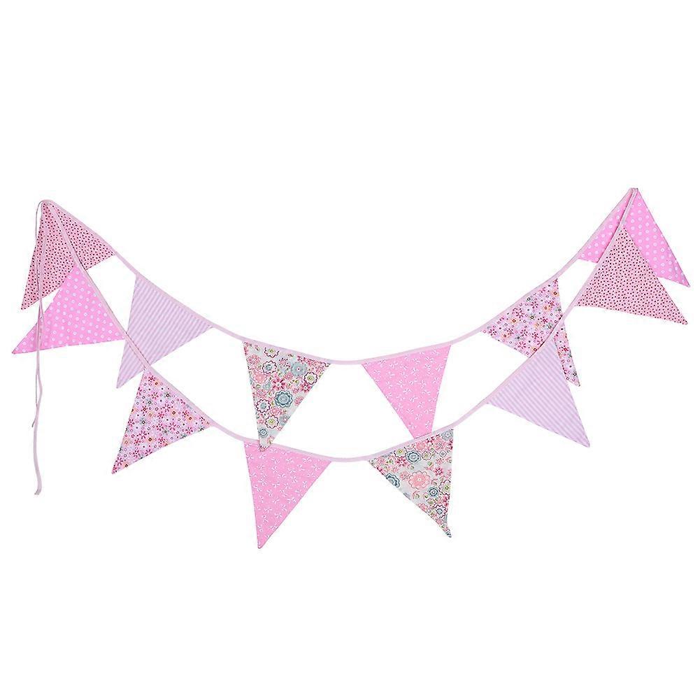 Fanions multicolores double face en coton pour fête (type 2)