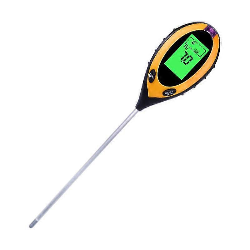 4 In 1 Soil Moisture Tester, Digital Soil Test Kit, Ph, Temperature, Sun, Moisture, Acidity With Backlit Lcd Display For Garden, Lawn, Agriculture, In