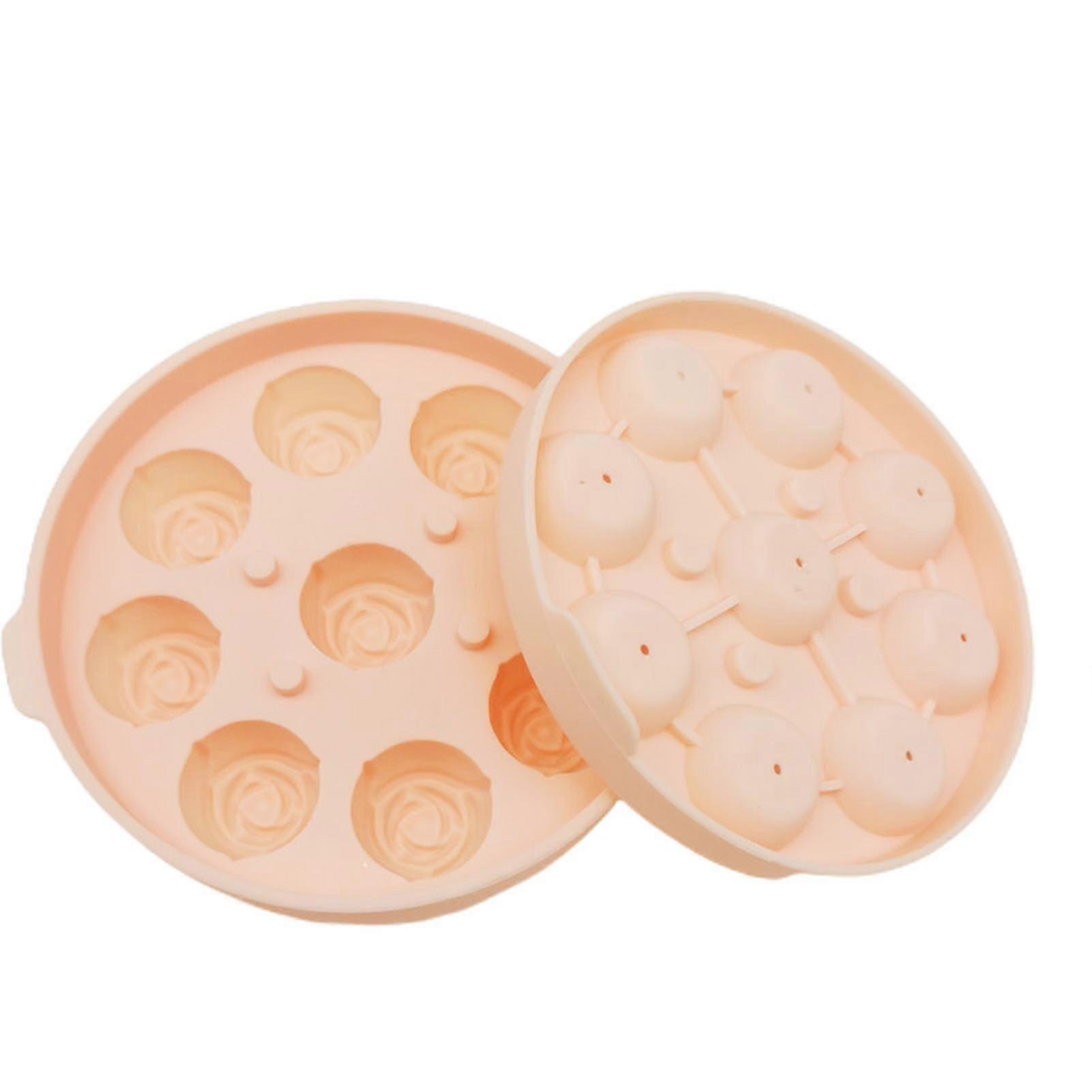 3d Silicone Rose Shape Ice Cubes Tray Multipurpose Diy Ice Ball Stencil