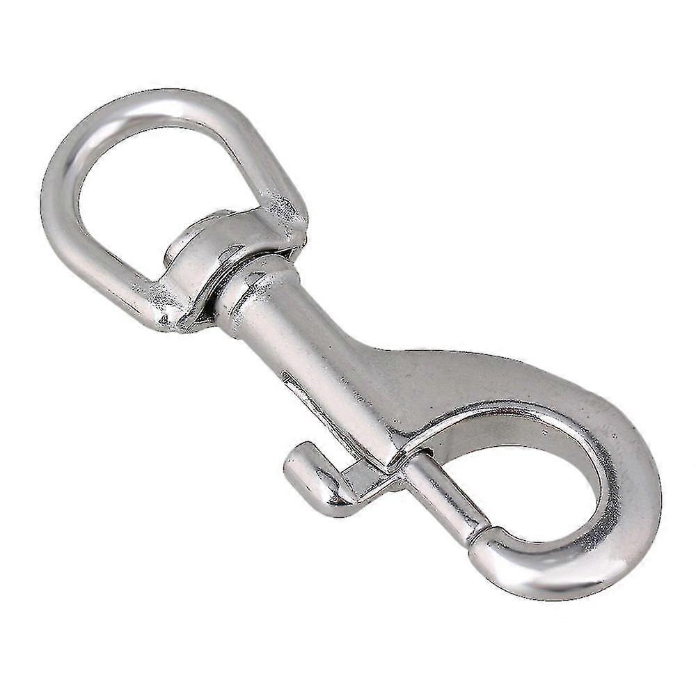 runde øye dreibar bolt snap kroker nøkkelring klipp rustfritt stål 80mm