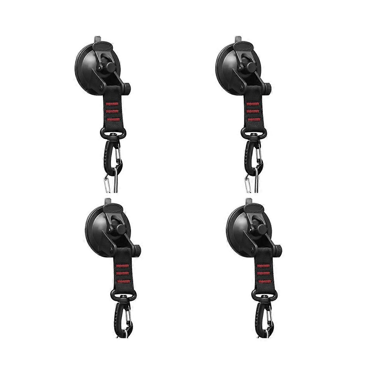 4Pcs Heavy Duty Suction Cup with D Ring 360 Rotating Camping Suction Hooks Car Suction Cups Anchor