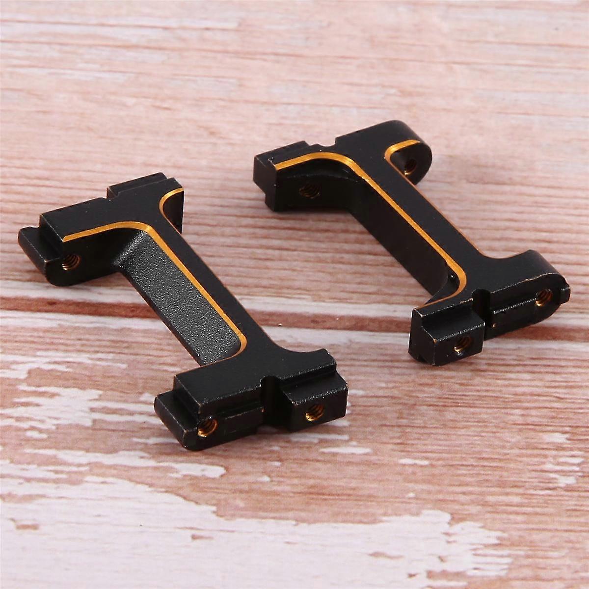 Brass Black Coating Front Rear Bumper Servo Mounts Bumper Protective Stand for 1/18 TRX4M RC Crawle