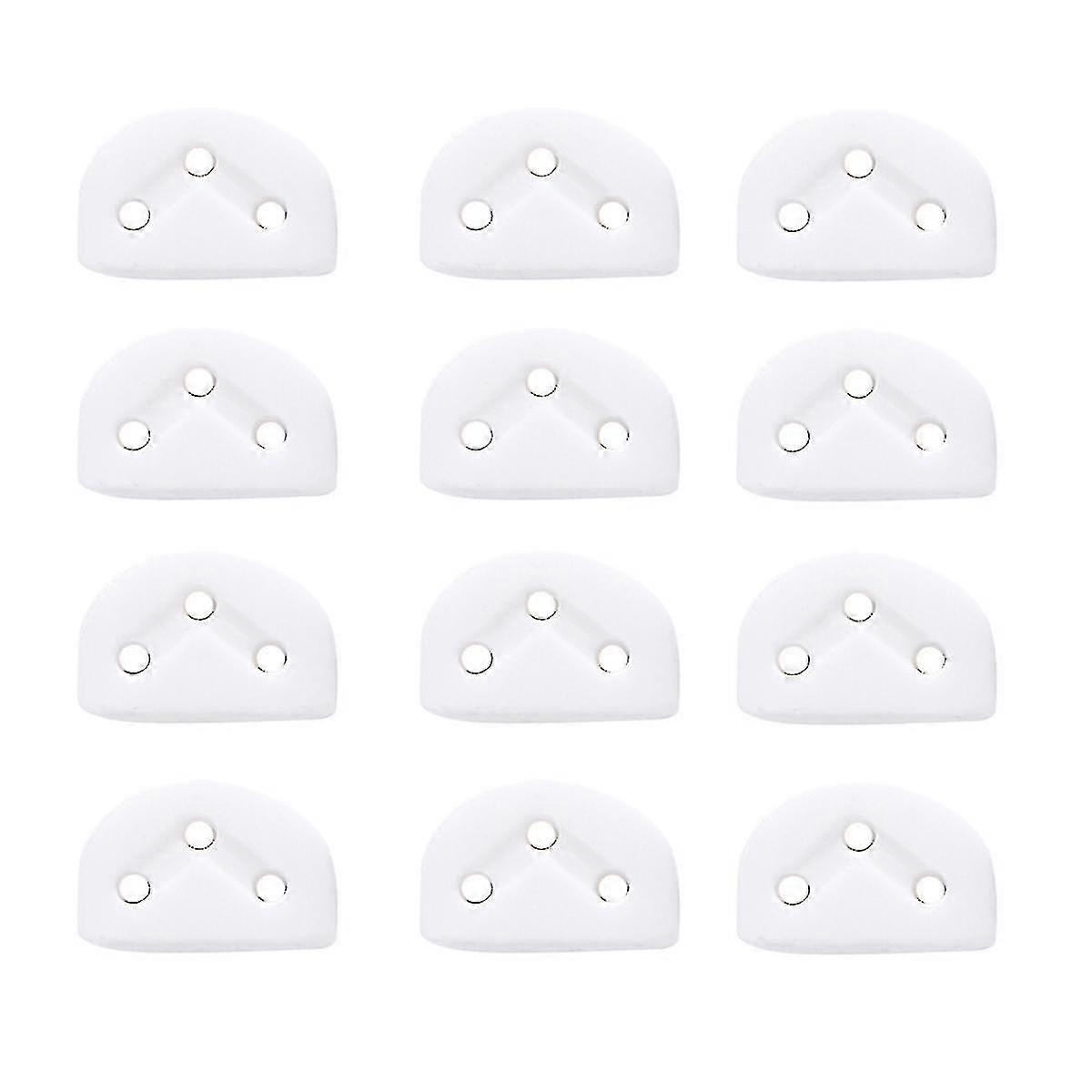 12pcs Classical Guitar Rollers String Trees Retainer Guides Guitar String Locks Nut Block Clamp, Wh