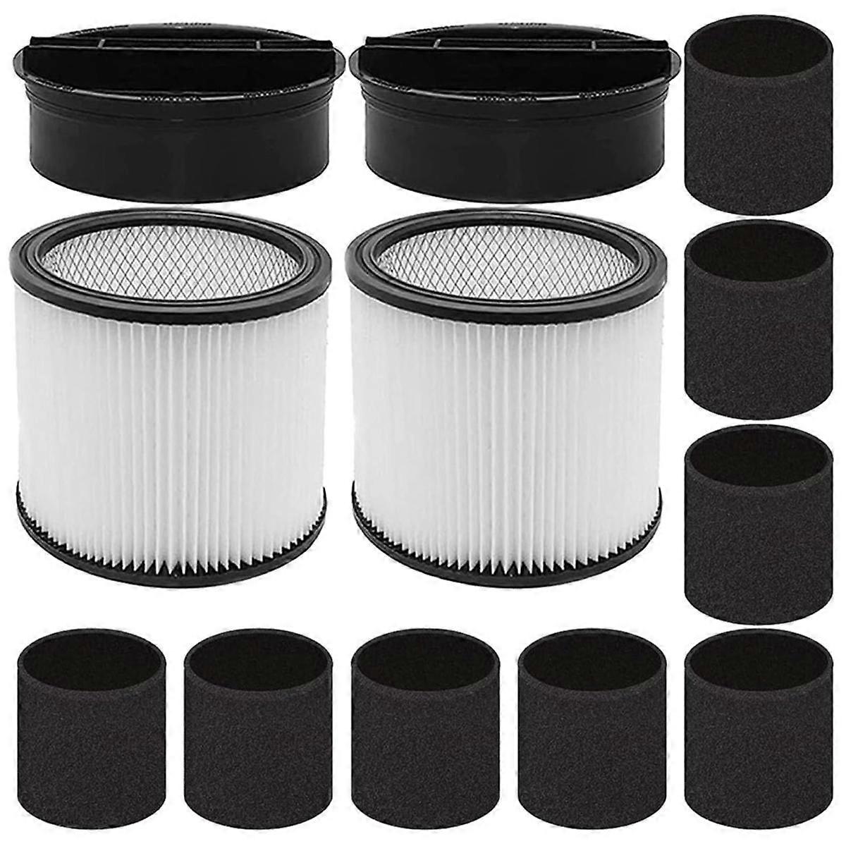 Replacement Filter for Filters 90304 90350 90333 , Wet Dry Vac Filter with Lid,90585 Foam Sleeve Fi