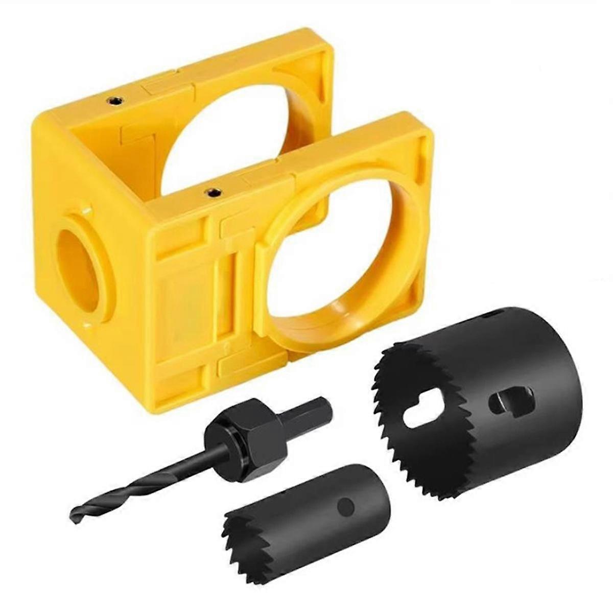 1-3/8inch - 1-3/4inch Door Lock Installation Kit for Wooden Doors with Guide Template, Door Lock Ho