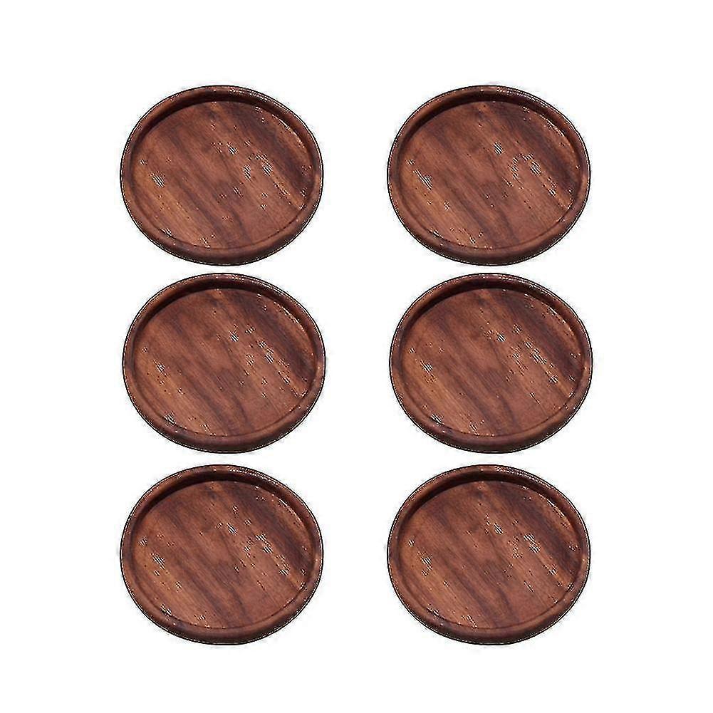 6 Pcs Black Walnut Coaster