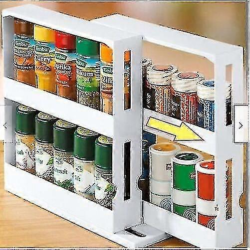 Kitchen Spice Organizer Rack Multi-function Rotating Storage Shelf Slide Kitchen Cabinet Cupboard Organizer Kitchen Storage Rack