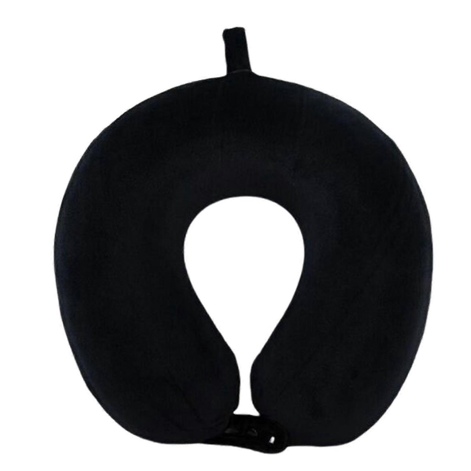 Memory Foam U-Shaped Pillow with Hidden Zipper Wear Resistant Friendly to Skin Ergonomic Design Solid Color Neck Support Travel Pillow