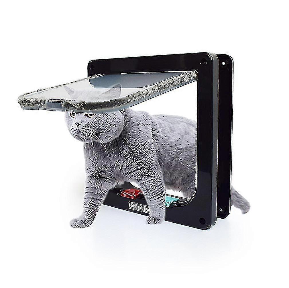 Pet Supplies Can Control The Entry And Exit Direction Of The Black Pet Door S =
