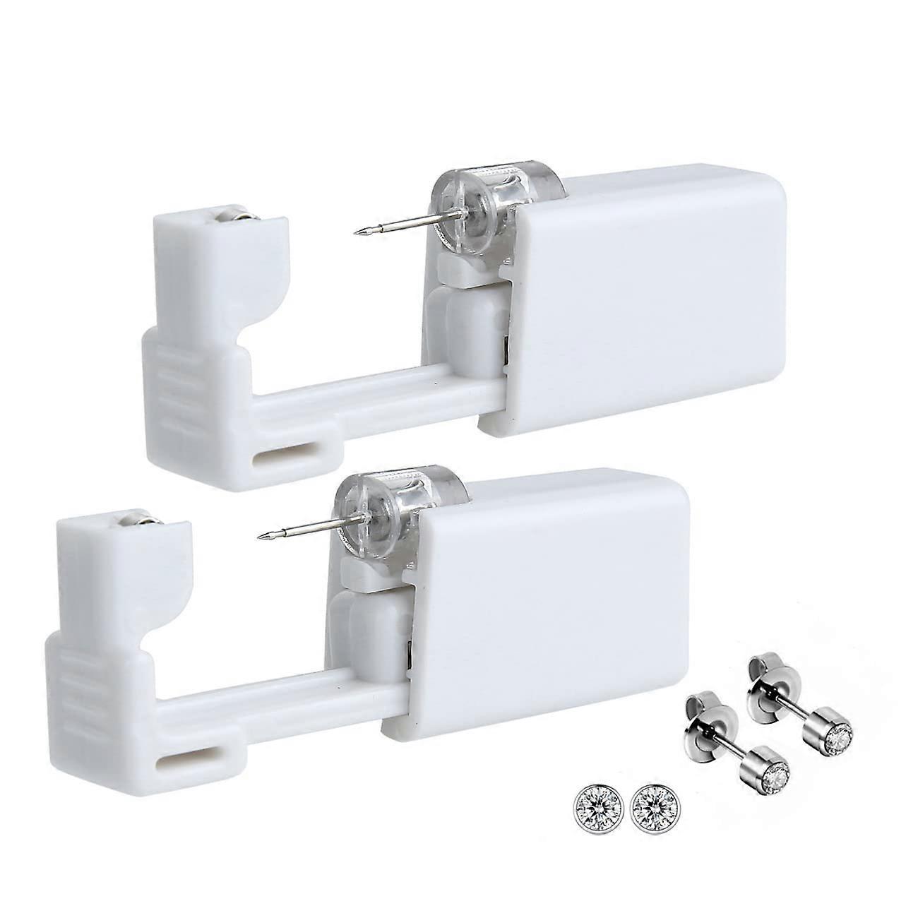 2Pcs Self Ear Piercing Gun Disposable Sterile Unit Ear Nose Stud Piercing Gun Piercer Tool Machine