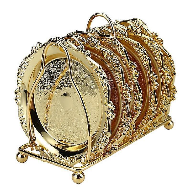 6pcs/set Heat Resistant Alloy Coffee Coaster Bracket Cup Tea Mat Pad Tableware