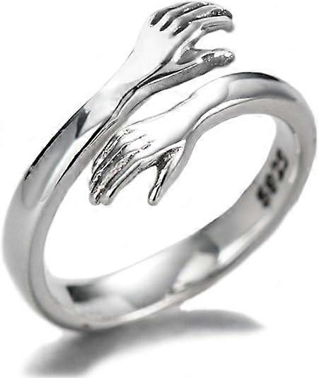 925 Sterling Silver Adjustable Hug Ring