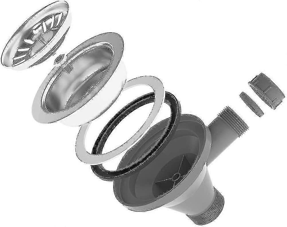 Waste And Overflow Set 1/2 "with Strainer Basket Valve 114. Sink